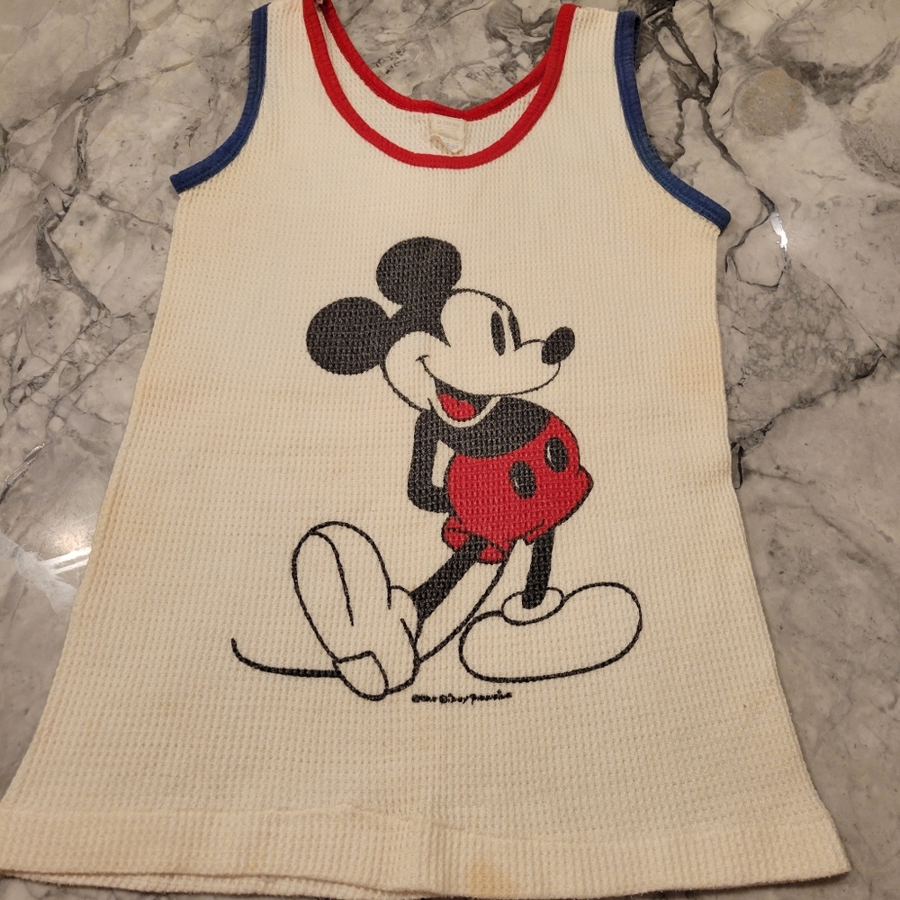 Vintage Mickey Mouse thermal tank top.